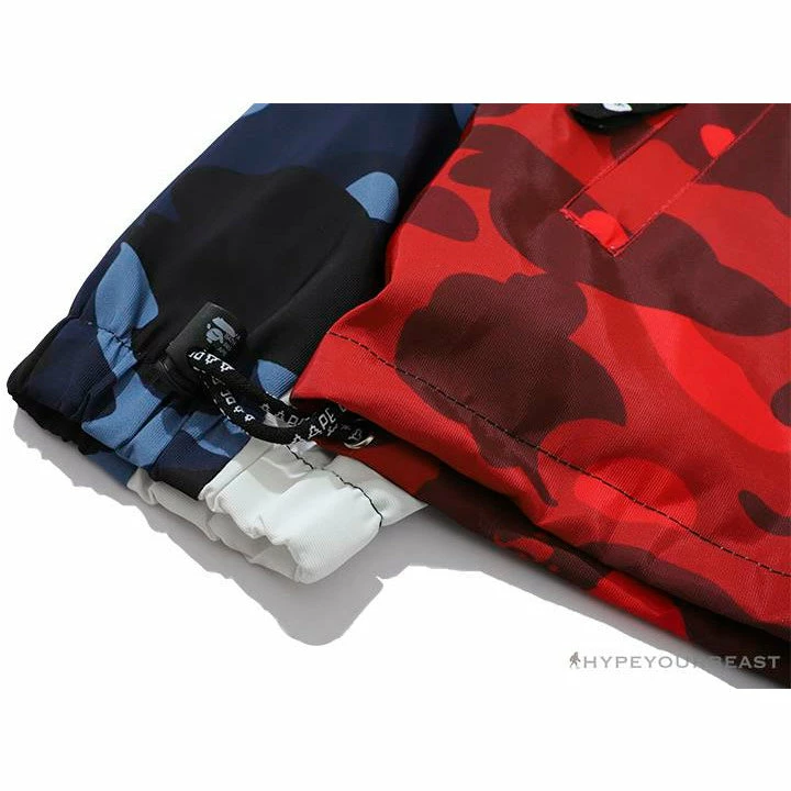 Clothes BAPE X PSG Paris Saint-Germain Camouflage Blue-Red Hoodie