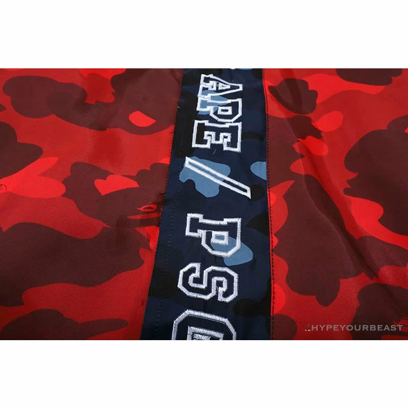 Clothes BAPE X PSG Paris Saint-Germain Camouflage Blue-Red Hoodie