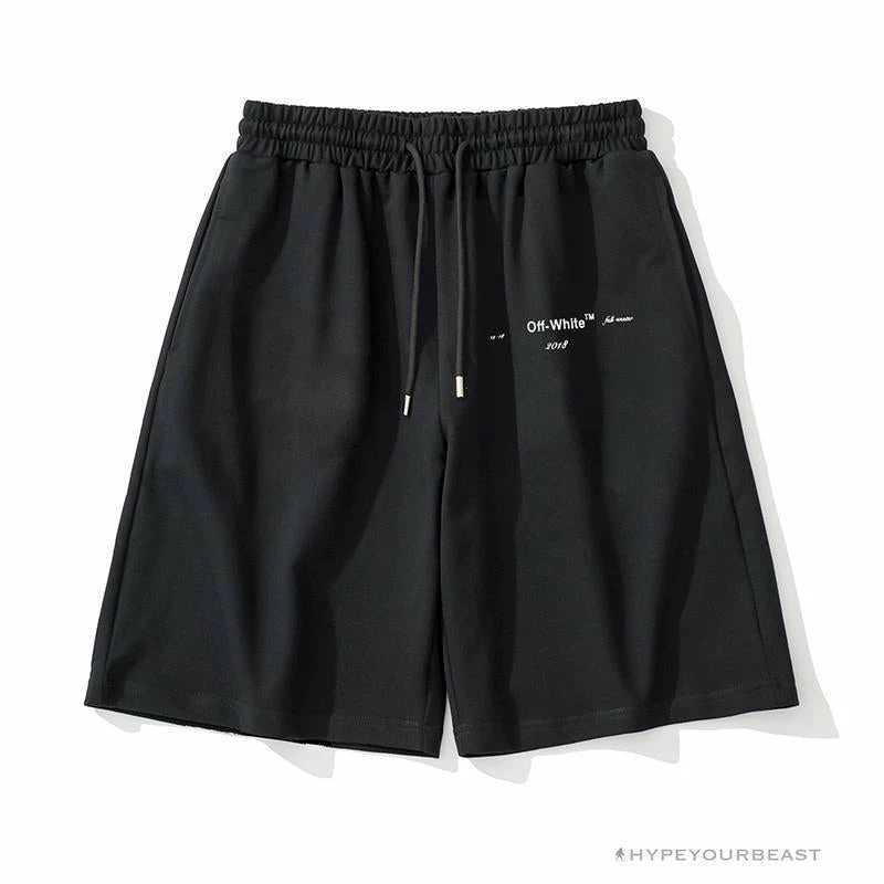 Pants OFF-WHITE Dimensional Sketch Shorts ‘BLACK’