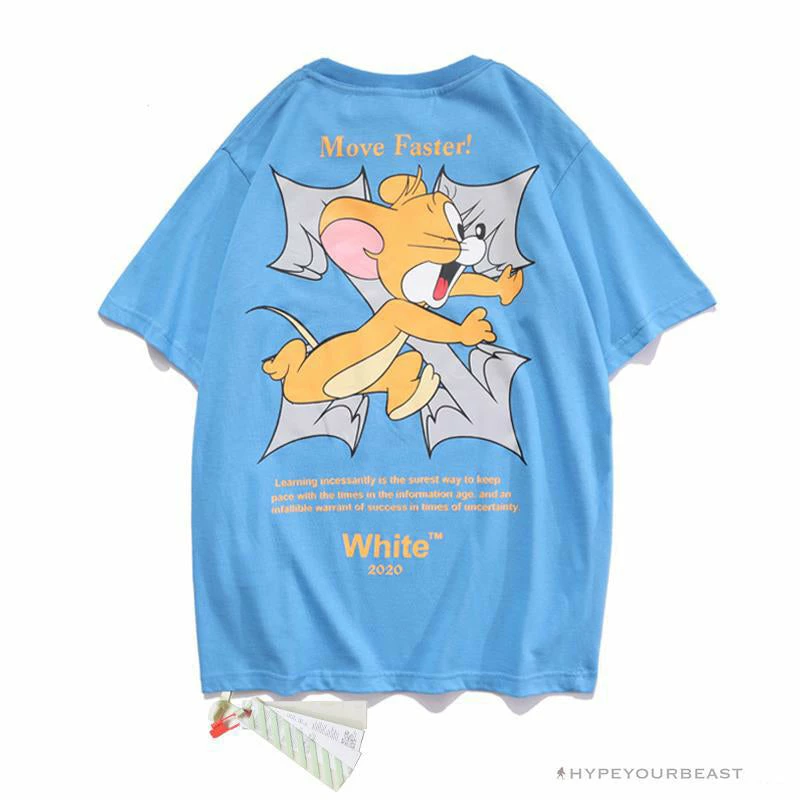 OFF-WHITE Jerry Move Faster Tee Shirt ‘BLUE’