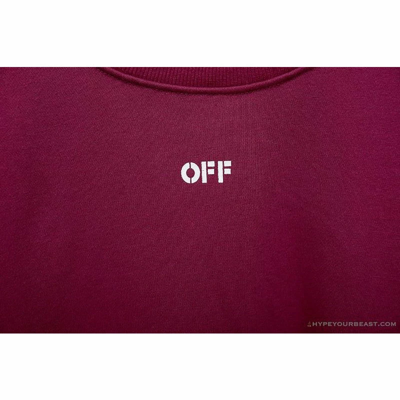 OFF-WHITE Classic Basic Cotton Terry Long Sleeve Shirt ‘WINE RED’ Shirts