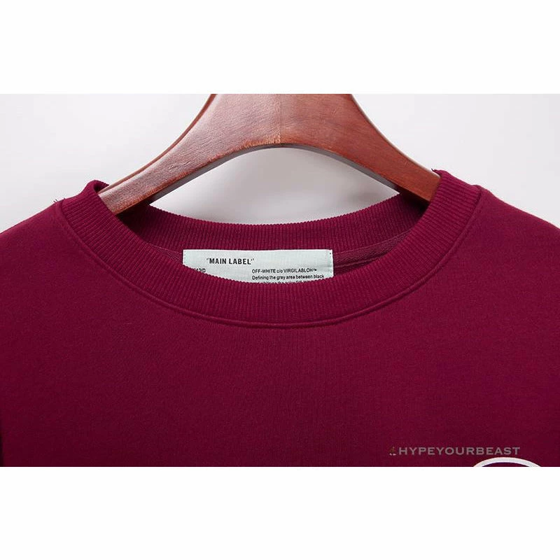OFF-WHITE Rubber Strip Arrow Long Sleeve Shirt ‘WINE RED’ Shirts