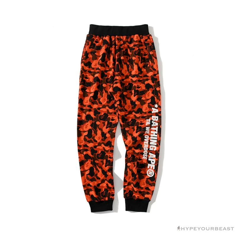 BAPE X XO Camouflage Red Pants Clothes