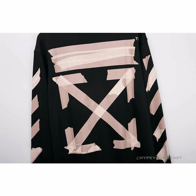 OFF-WHITE Rubber Strip Arrow Long Sleeve Shirt ‘BLACK’