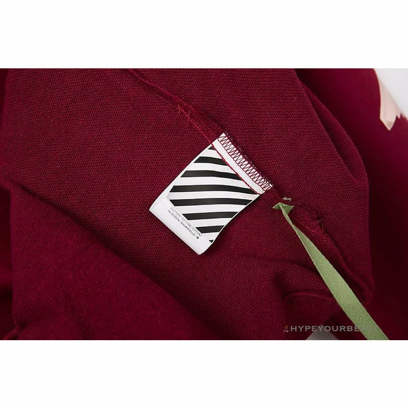 OFF-WHITE Rubber Strip Arrow Long Sleeve Shirt ‘WINE RED’ Shirts