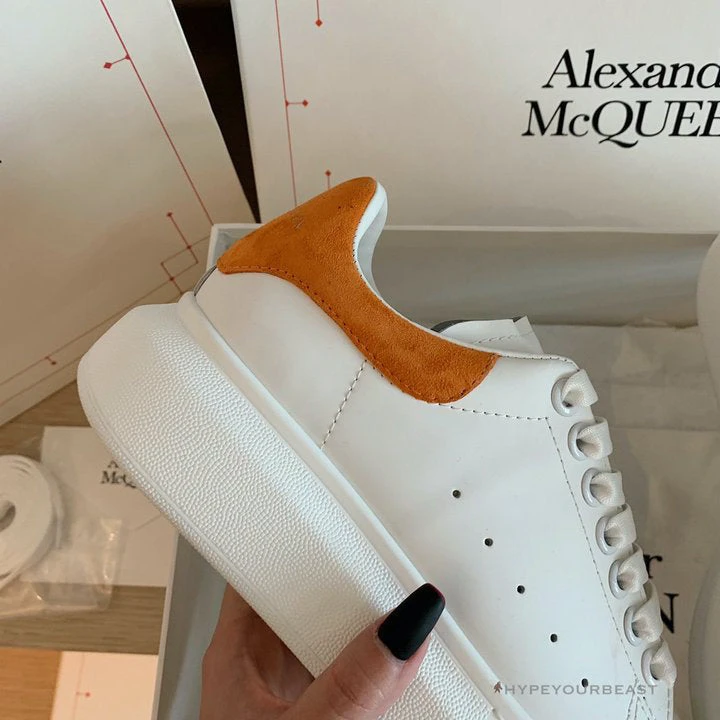 Alexander McQueen Women’s White / Orange Sneaker