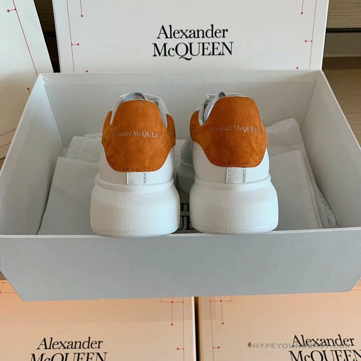 Alexander McQueen Women’s White / Orange Sneaker