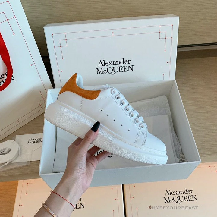Alexander McQueen Women’s White / Orange Sneaker