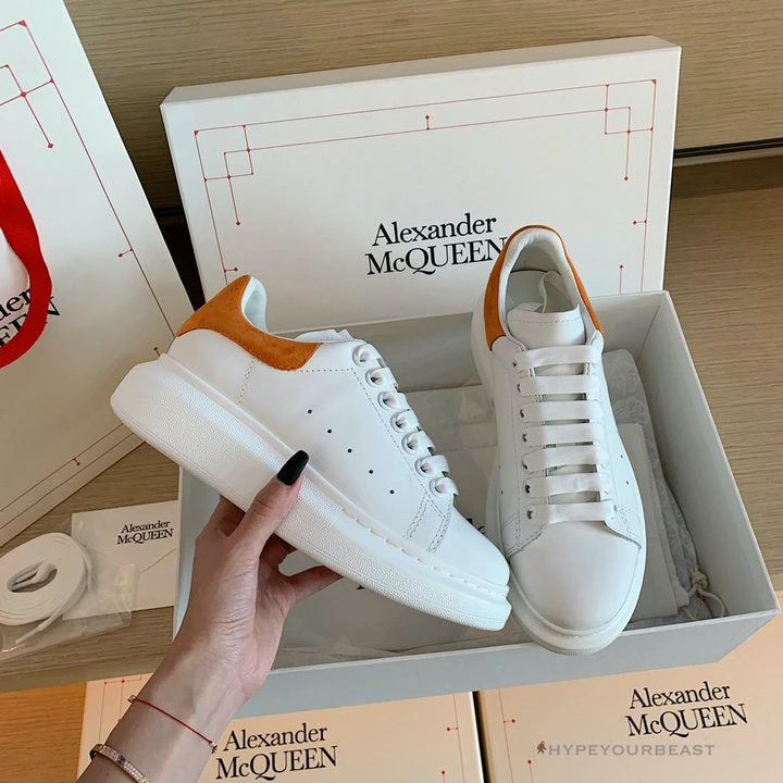 Alexander McQueen Women’s White / Orange Sneaker