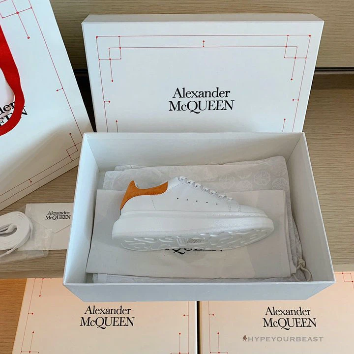 Alexander McQueen Women’s White / Orange Sneaker