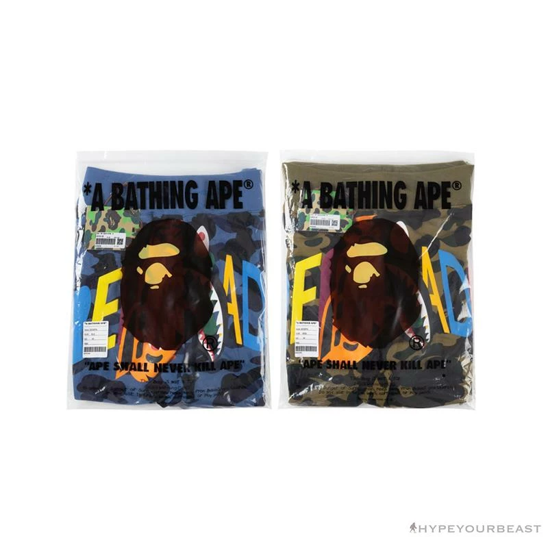 BAPE X READYMADE Tiger Head Foam Camouflage Shorts ‘BLUE’ Clothes
