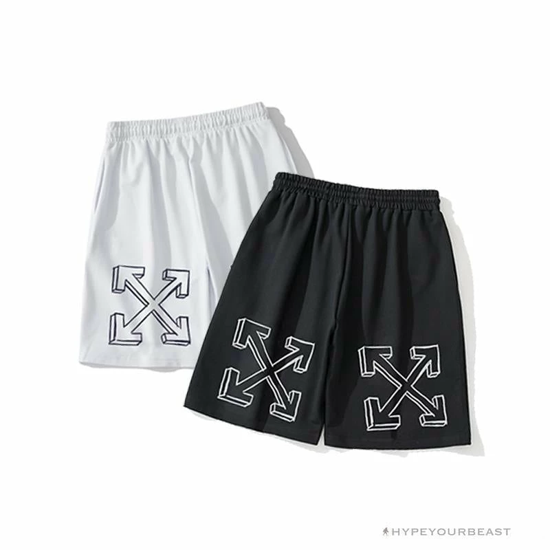 OFF-WHITE Dimensional Sketch Shorts ‘WHITE’ Pants