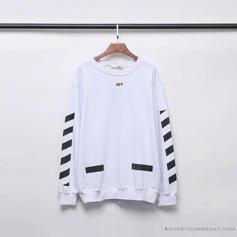 OFF-WHITE Classic Basic Cotton Terry Long Sleeve Shirt ‘WHITE’