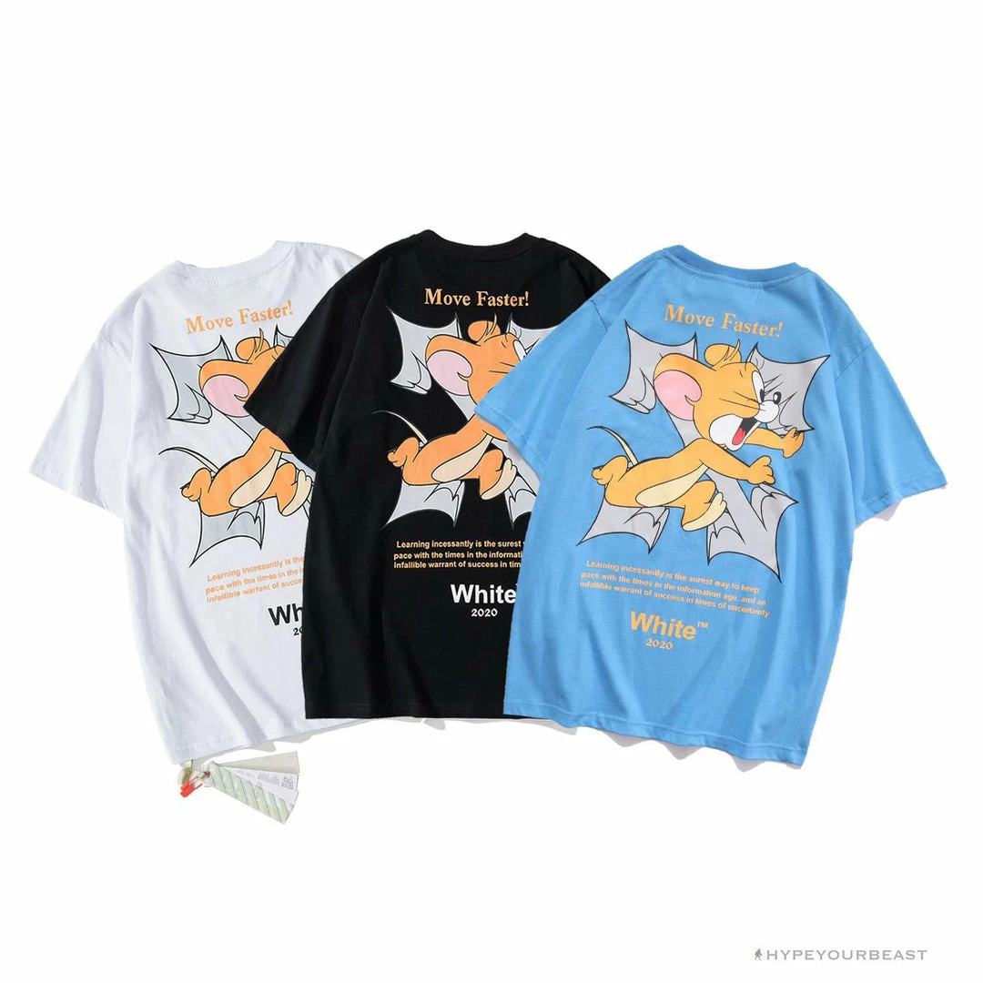 OFF-WHITE Jerry Move Faster Tee Shirt ‘BLUE’