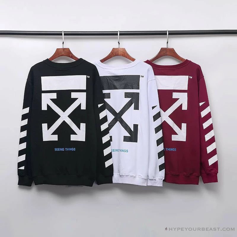 OFF-WHITE Classic Basic Cotton Terry Long Sleeve Shirt ‘WHITE’