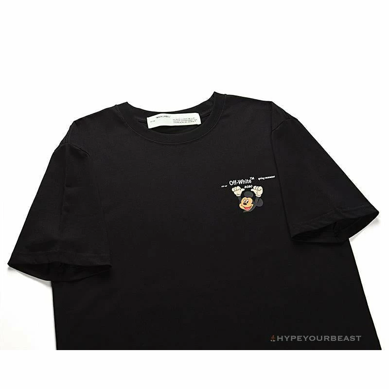 OFF-WHITE Disney Spring X Summer Mickey With Pluto Tee Shirt ‘BLACK’ T-Shirts