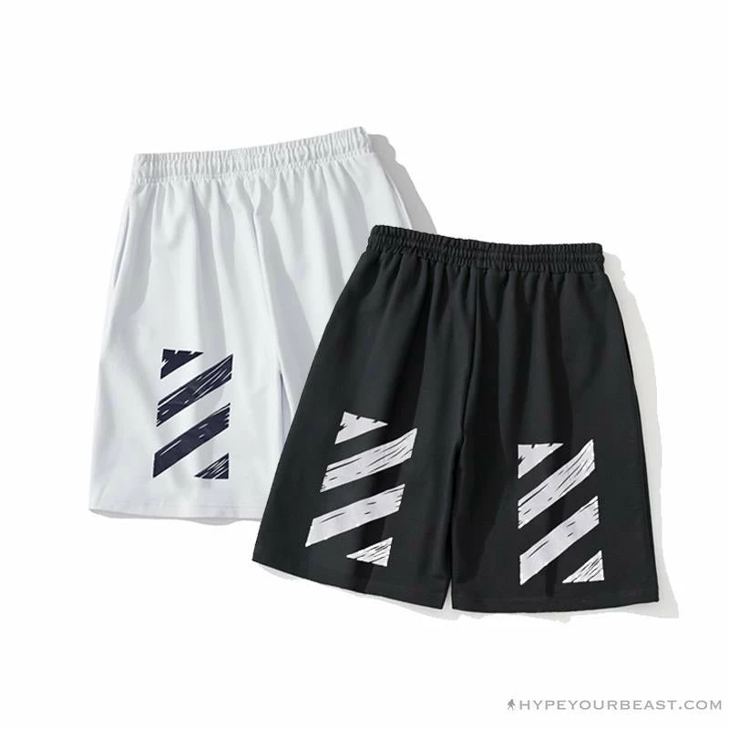 Pants OFF-WHITE Classic Seeing Things Shorts ‘BLACK’