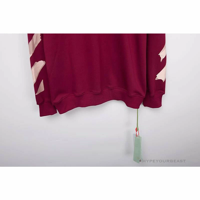 OFF-WHITE Rubber Strip Arrow Long Sleeve Shirt ‘WINE RED’ Shirts