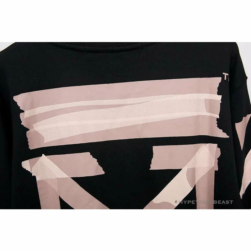 OFF-WHITE Rubber Strip Arrow Long Sleeve Shirt ‘BLACK’