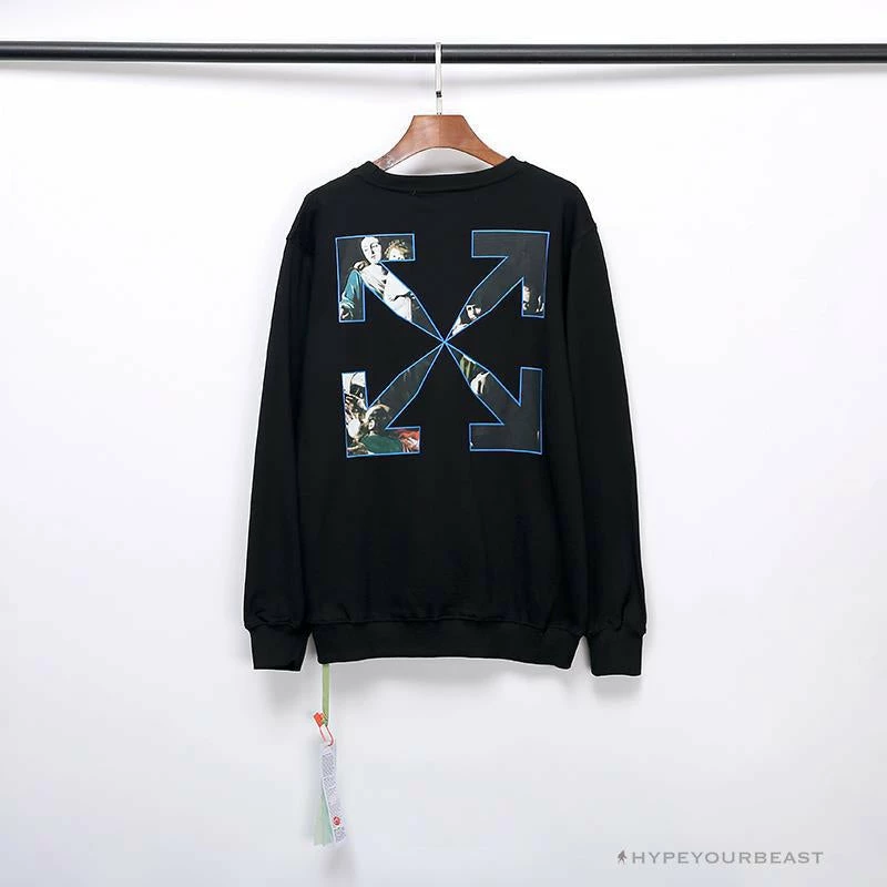 OFF-WHITE New Madonna Painting Cotton Terry Long Sleeve Shirt ‘BLACK’ Shirts