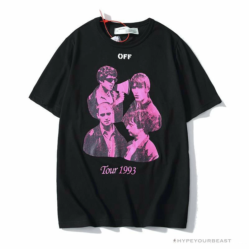 OFF-WHITE CO VIRGIL ABLOH Portrait Tee Shirt “BLACK’