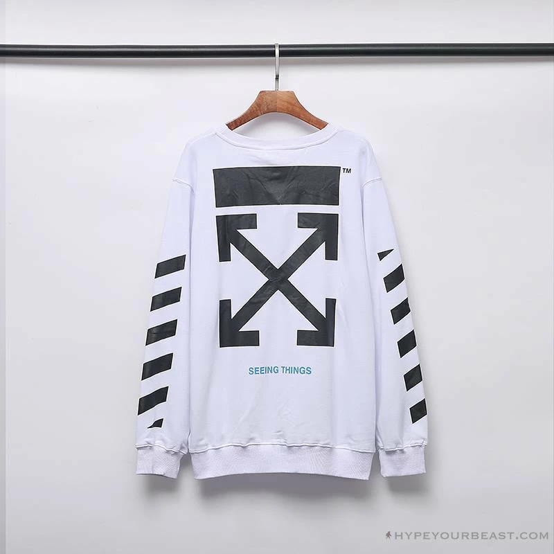 OFF-WHITE Classic Basic Cotton Terry Long Sleeve Shirt ‘WHITE’