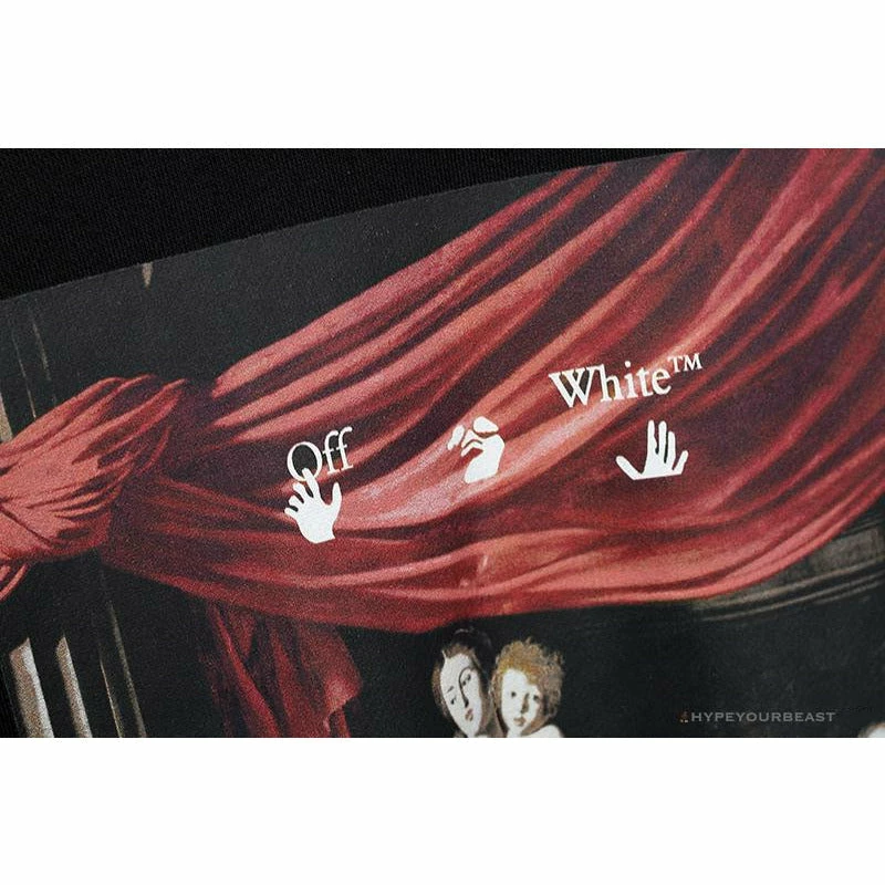 OFF-WHITE New Madonna Painting Cotton Terry Long Sleeve Shirt ‘BLACK’ Shirts