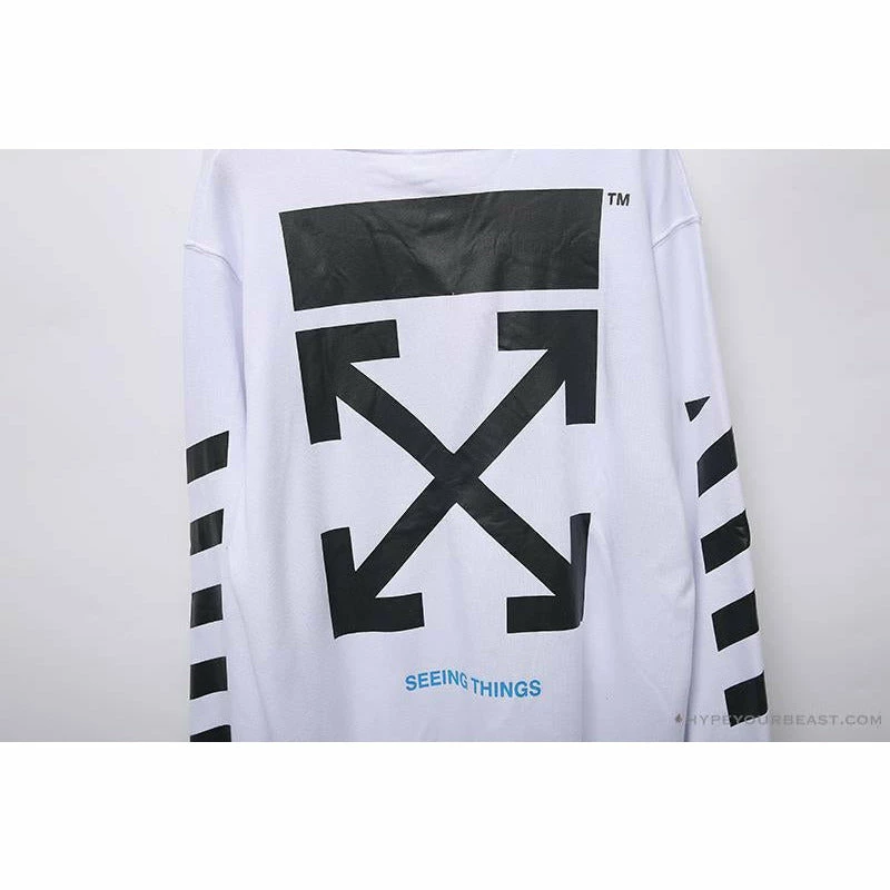 OFF-WHITE Classic Basic Cotton Terry Long Sleeve Shirt ‘WHITE’