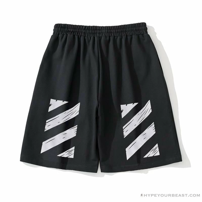 Pants OFF-WHITE Classic Seeing Things Shorts ‘BLACK’