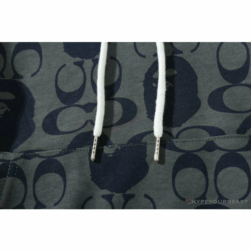 BAPE X COACH Co-Branded Dark-Blue Hoodie Clothes