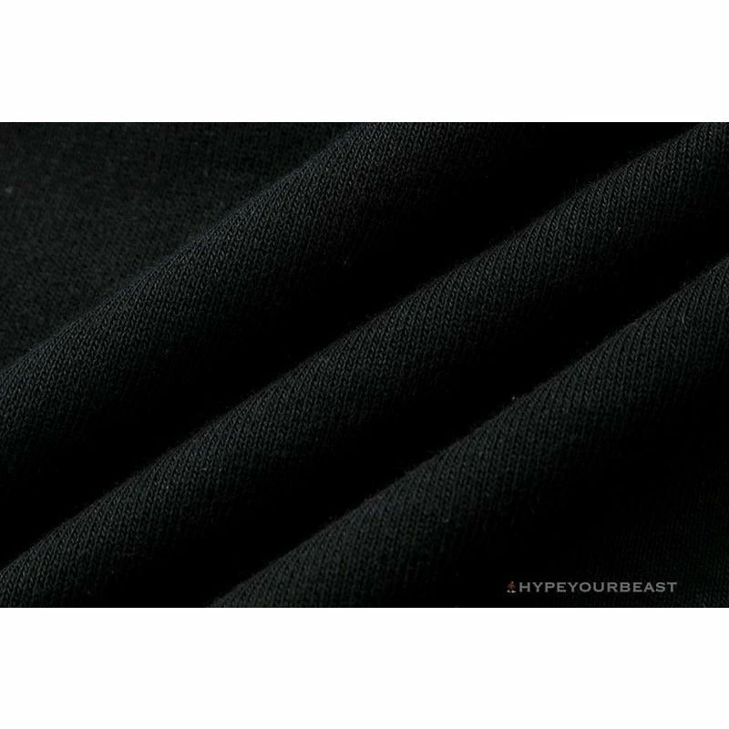 BAPE Classic Ape Head Embroidered Standard Cotton Terry Pants ‘BLACK’ Clothes