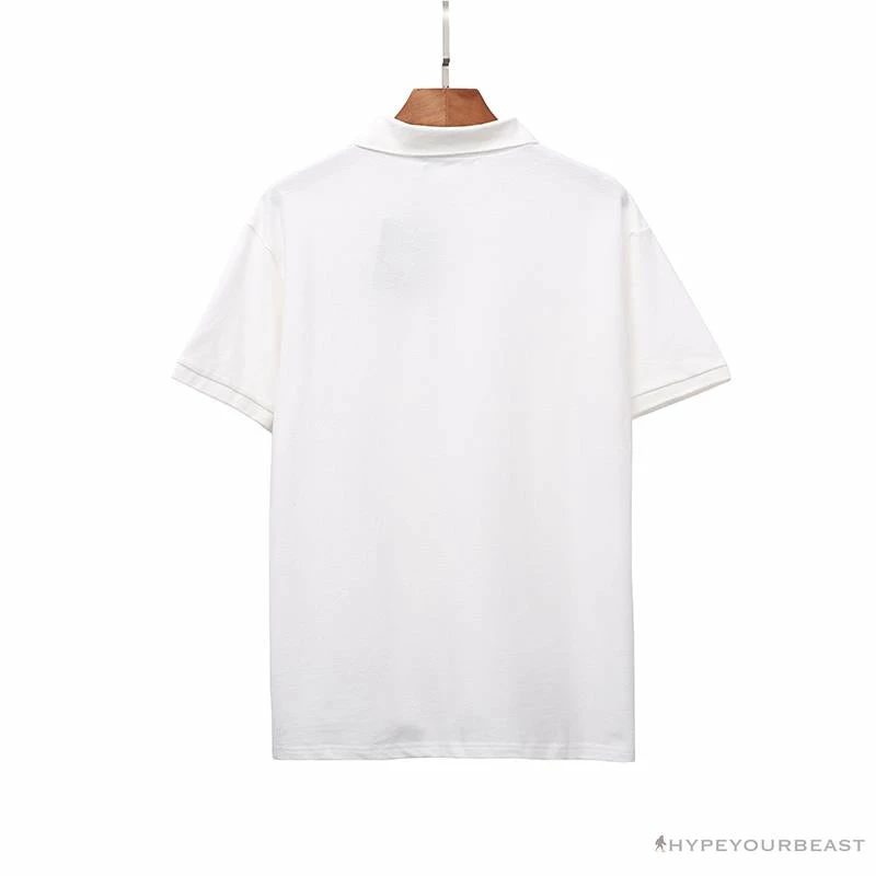 Clothes BAPE Classic Ape Head Print Versatile Polo Shirt ‘WHITE’