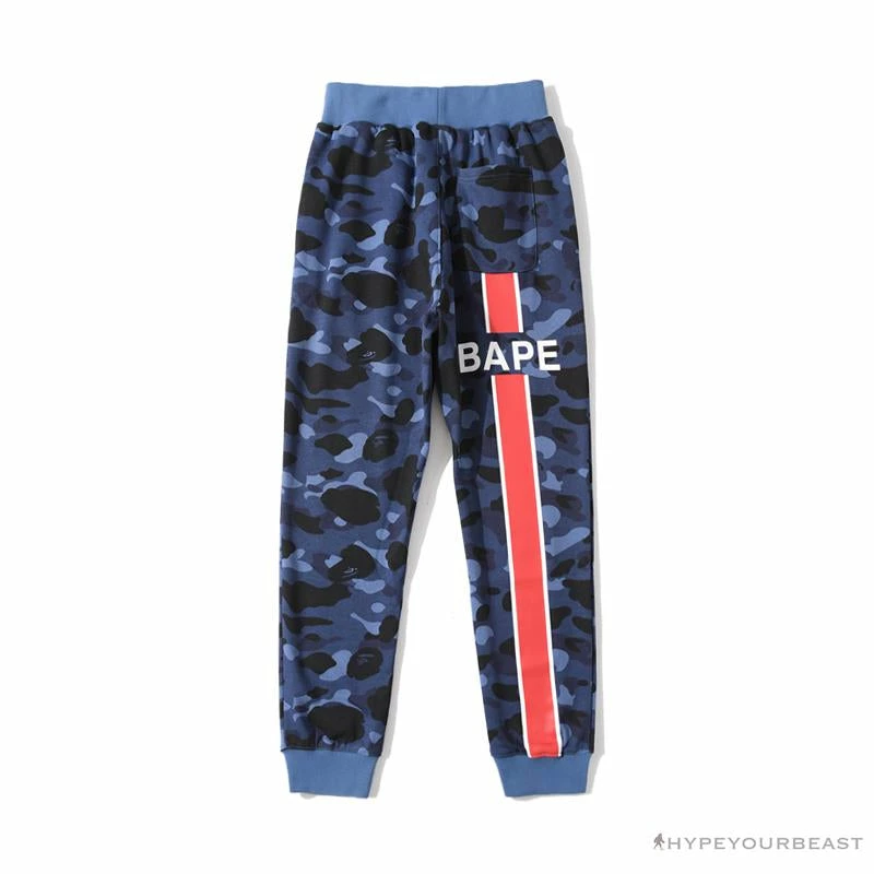 BAPE X PSG Paris Saint-Germain Camouflage Blue Pants Clothes