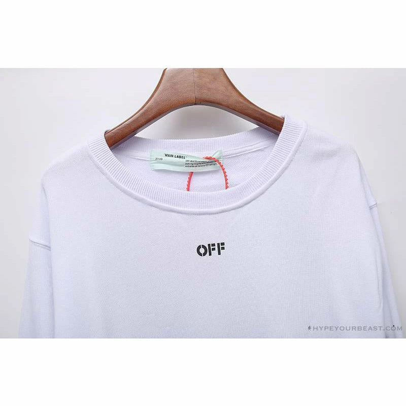 OFF-WHITE Classic Basic Cotton Terry Long Sleeve Shirt ‘WHITE’