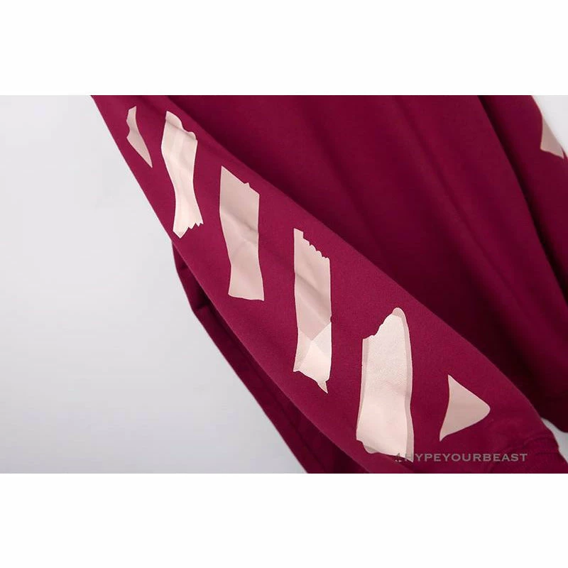 OFF-WHITE Rubber Strip Arrow Long Sleeve Shirt ‘WINE RED’ Shirts