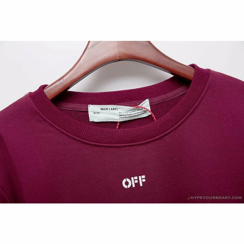OFF-WHITE Classic Basic Cotton Terry Long Sleeve Shirt ‘WINE RED’ Shirts