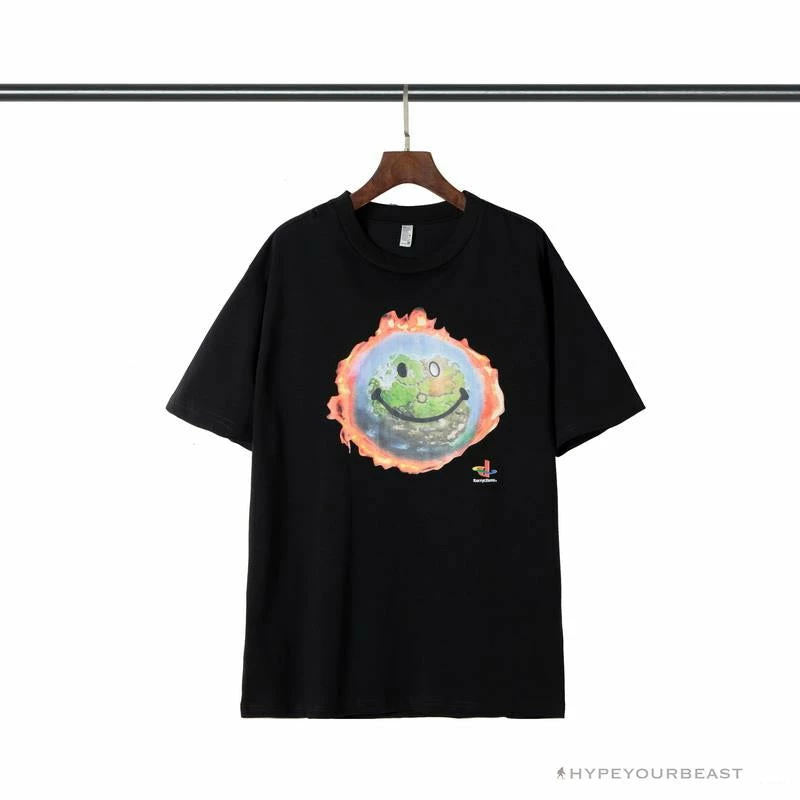 OFF-WHITE Travis Scott Fortnite Peripheral Rap Tee Shirt “BLACK’