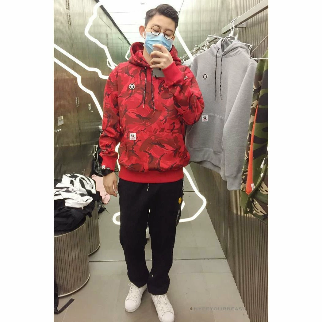 HypeYourBeast Bape Camo Hoodie Red Camouflage
