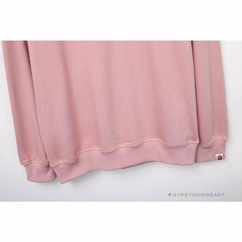 BAPE Classic Ape Head Embroidered Long Sleeve Shirt ‘PINK’ Clothes