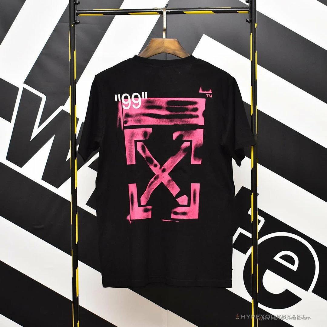 T-Shirts OFF-WHITE 99 Pink Arrow Tee Shirt ‘BLACK’