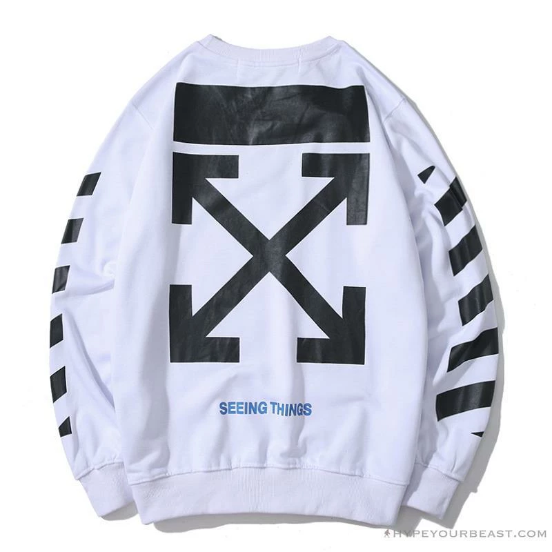 OFF-WHITE Classic Basic Cotton Terry Long Sleeve Shirt ‘WHITE’