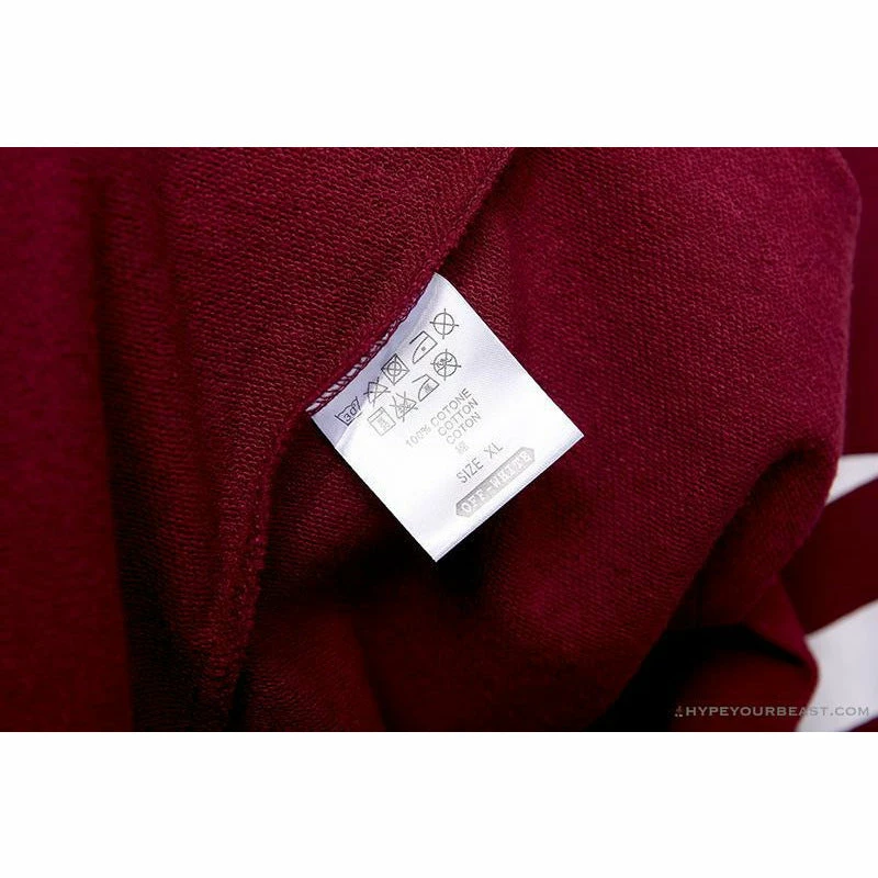OFF-WHITE Classic Basic Cotton Terry Long Sleeve Shirt ‘WINE RED’ Shirts
