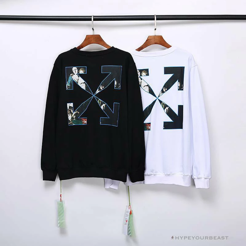 OFF-WHITE New Madonna Painting Cotton Terry Long Sleeve Shirt ‘WHITE’ Shirts