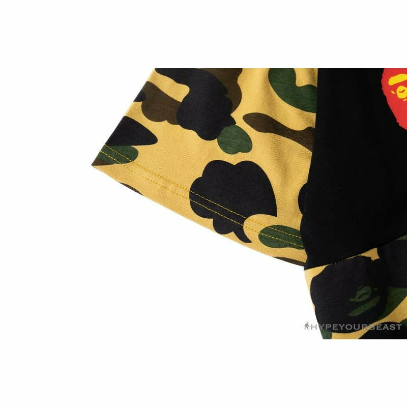 Clothes BAPE KIDS Color Ape Head Camouflage Tee Shirt ‘YELLOW’