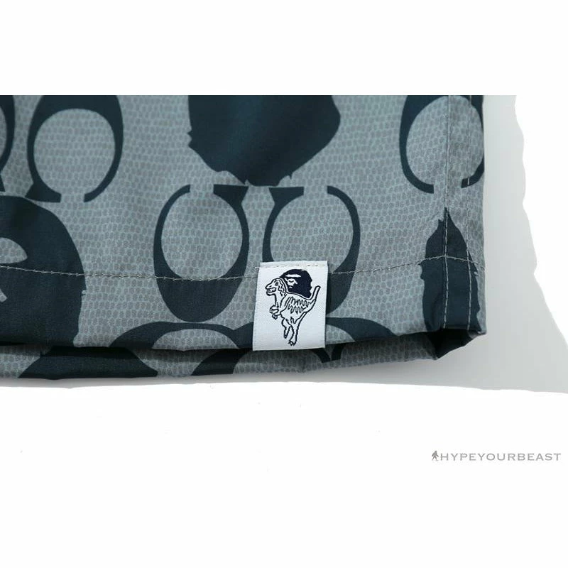 BAPE X COACH Co-Branded Grey-Blue Shorts Clothes
