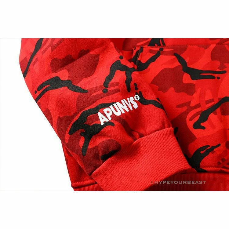 HypeYourBeast Bape Camo Hoodie Red Camouflage