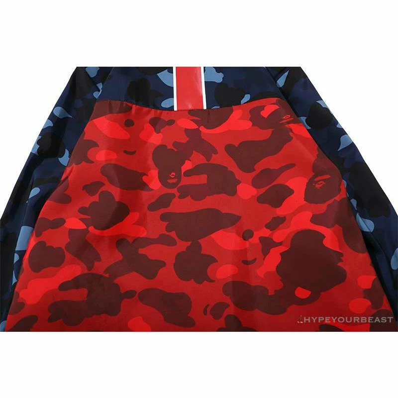 Clothes BAPE X PSG Paris Saint-Germain Camouflage Blue-Red Hoodie