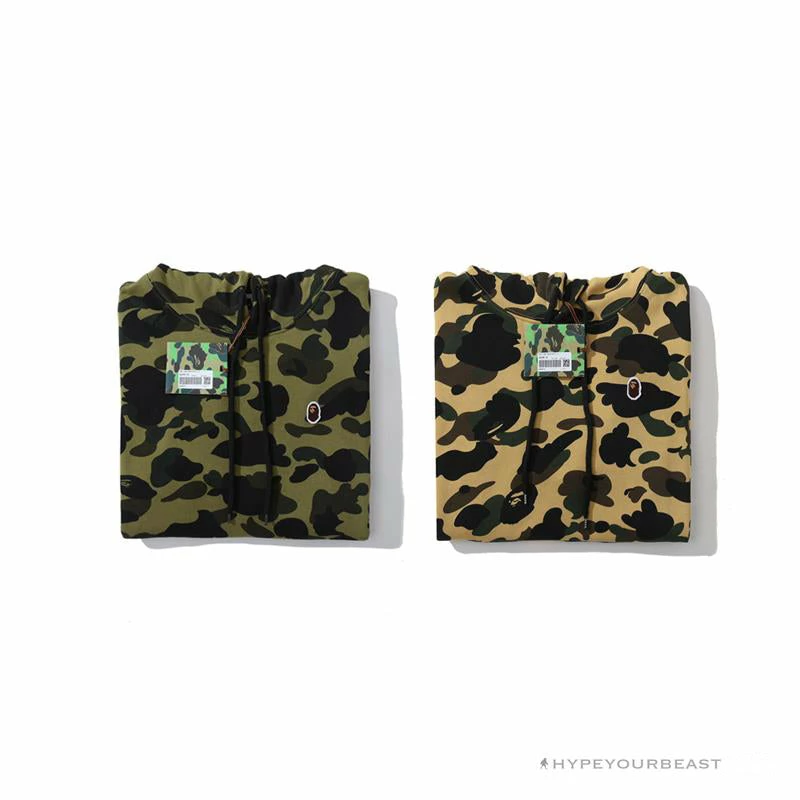 HypeYourBeast BAPE Camouflage Kangaroo Hooded Hoodie Green Clothes