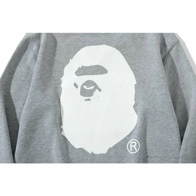 BAPE X RUSSELL ATHLETIC Joint Pullover Long Sleeve Shirt ‘GREY’