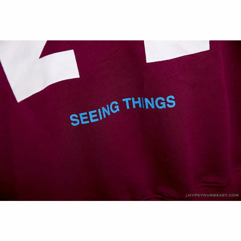 OFF-WHITE Classic Basic Cotton Terry Long Sleeve Shirt ‘WINE RED’ Shirts